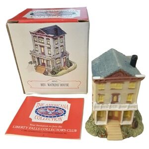 Liberty Falls Rev. Watkin's House Americana Collection Village AH45 With Box